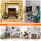 Costway 18'' Electric Fireplace Stove Freestanding Heater W/ Flame Effect 1400W